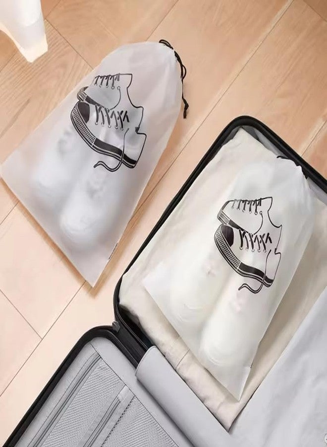 ISTORE Clear Travel Shoe Bag Waterproof Drawstring Organizer, Dustproof PVC Shoe Storage Pouch for Gym & Luggage, See-Through Travel Essentials for Men & Women, Pack of 6 - Image 4